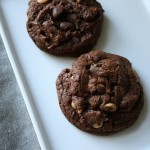 Thick and Chewy Triple Chocolate Cookies