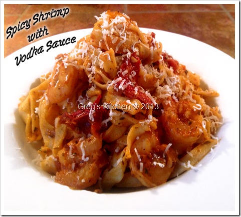 Spicy Shrimp Vodka Sauce