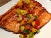 Spicy Peach Glazed Salmon