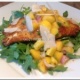 Parmesan Crusted Chicken with Mango/Peach Salsa