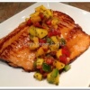 Spicy Peach Glazed Salmon