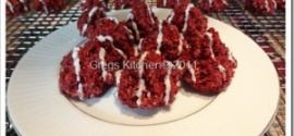 Red Velvet Coconut Macaroons