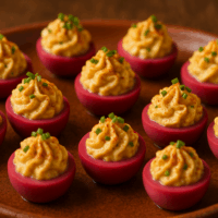 Pickled Quail Egg Deviled Bites